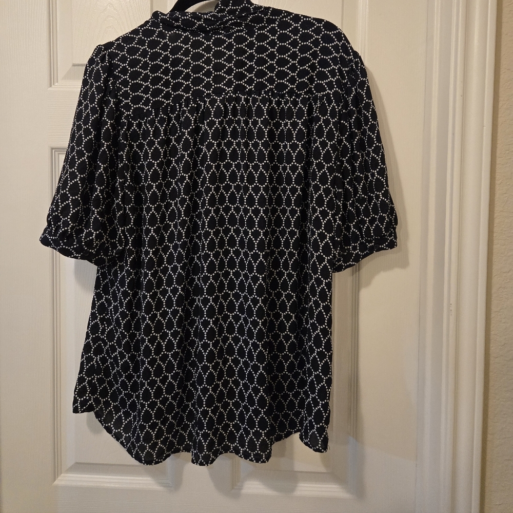 Adrianna Papell Black and White Blouse - Picture 6 of 7